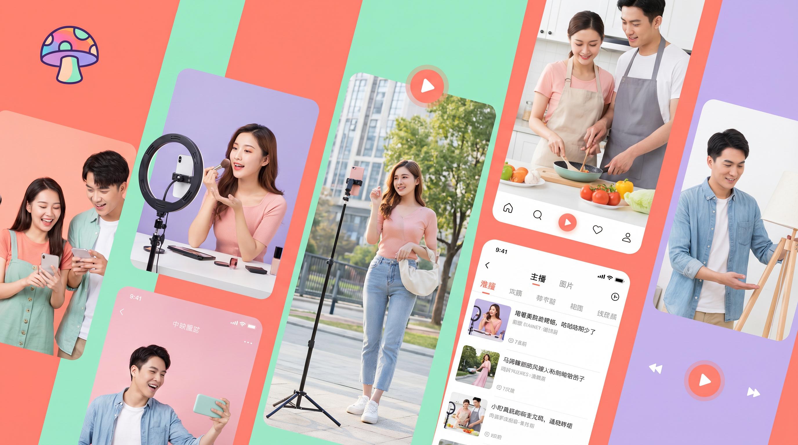 蘑菇视频品牌主视觉 - www.nsibuha.cn 年轻人的潮流生活方式视频社区